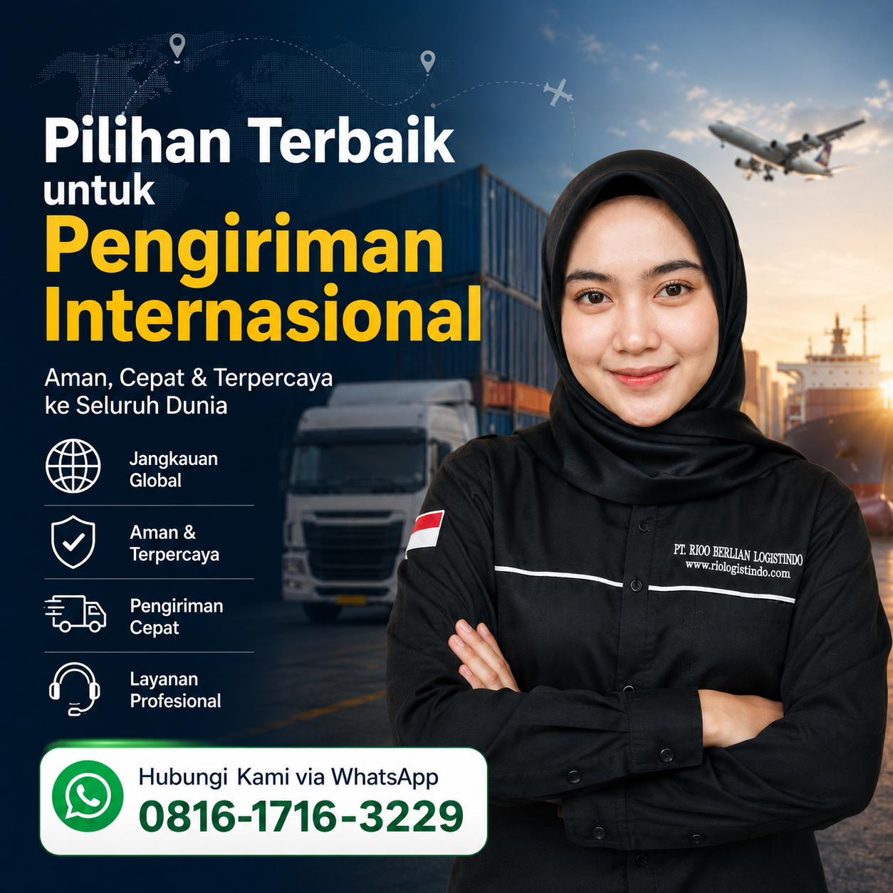 Pengiriman Internasional untuk ekspor dan impor barang