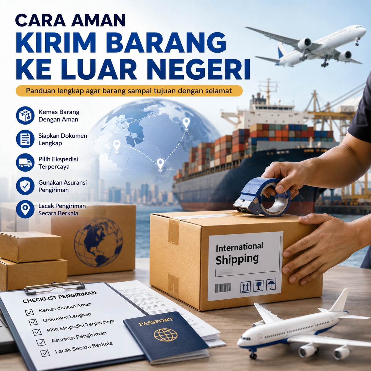 Cara aman kirim barang ke luar negeri menggunakan jasa logistik terpercaya