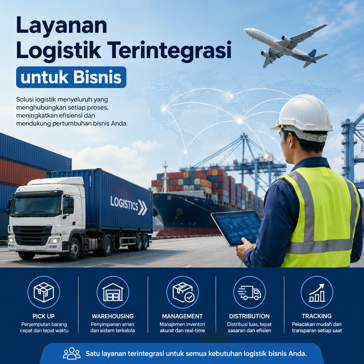 Layanan logistik terintegrasi untuk bisnis dengan sistem distribusi modern
