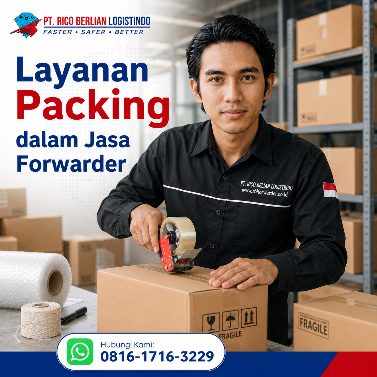 Layanan packing dalam jasa forwarder untuk melindungi barang selama pengiriman