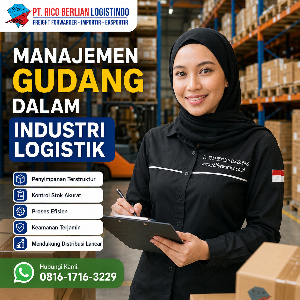 Manajemen gudang dalam industri logistik dengan sistem modern