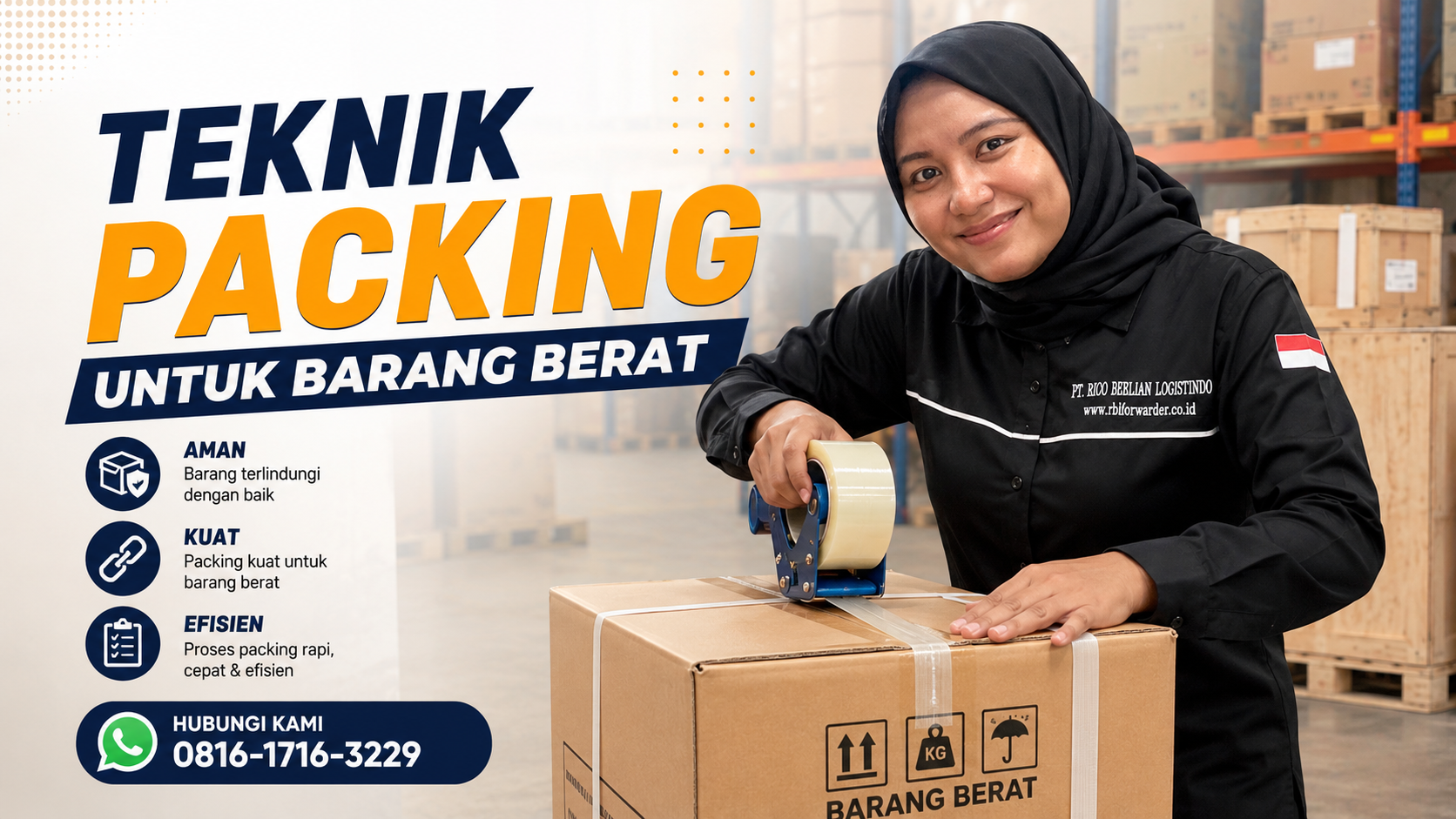 Teknik Packing Barang Berat dengan peti kayu untuk pengiriman aman