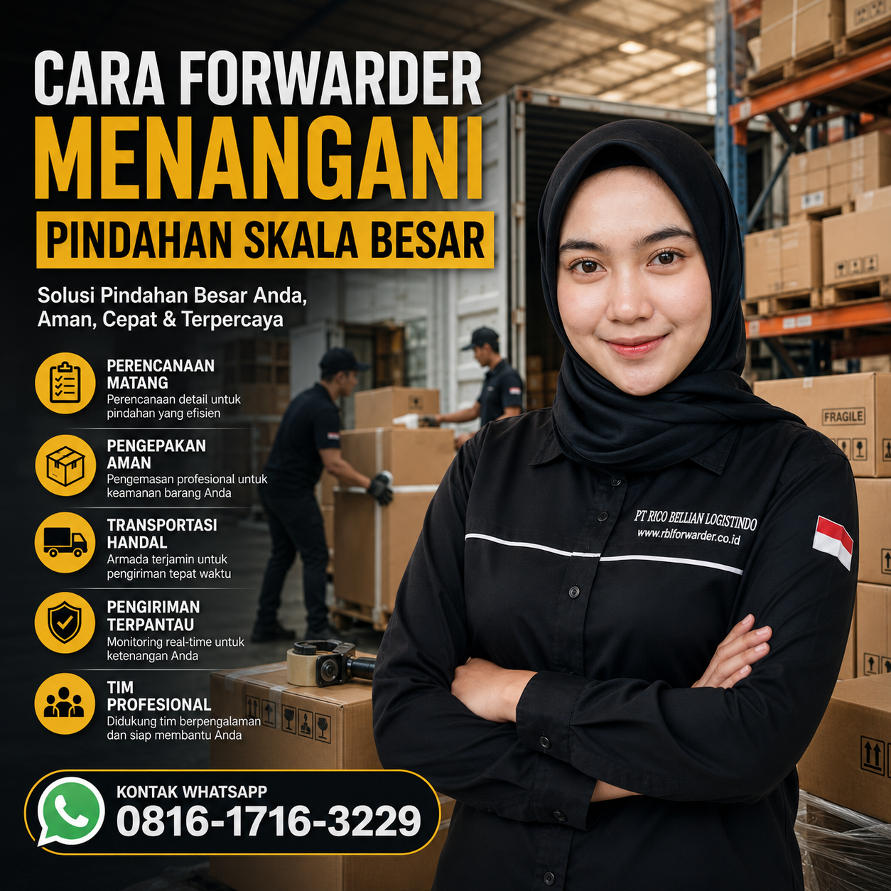 Pindahan Skala Besar menggunakan jasa forwarder profesional
