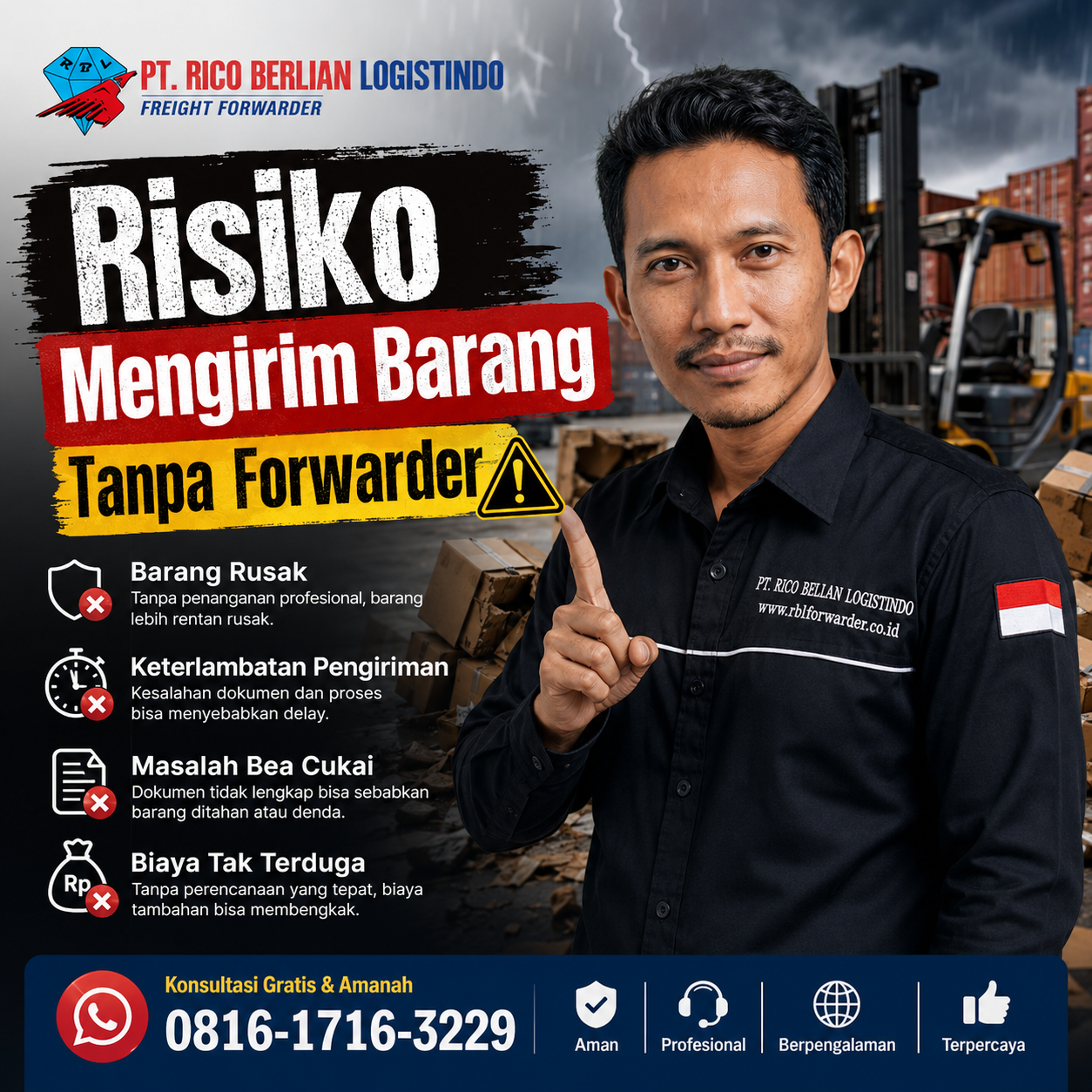 Risiko Mengirim Barang Tanpa Forwarder pada proses ekspor impor