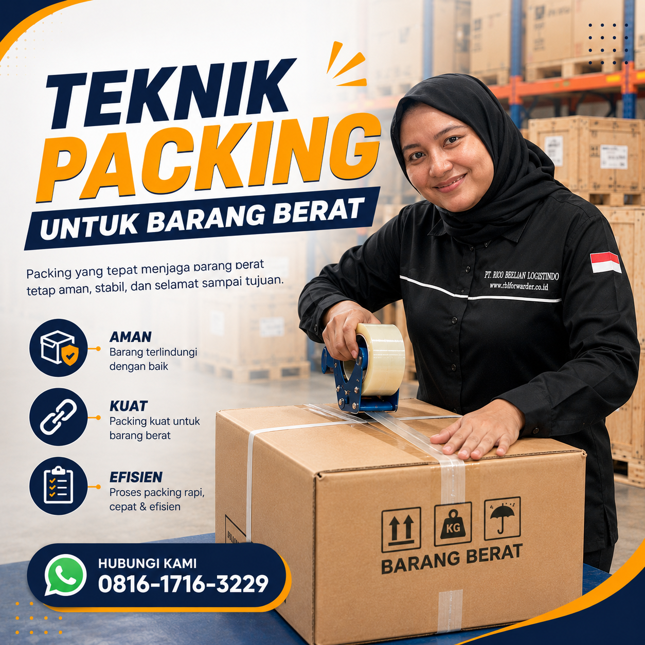 Teknik Packing Barang Berat menggunakan peti kayu dan pallet