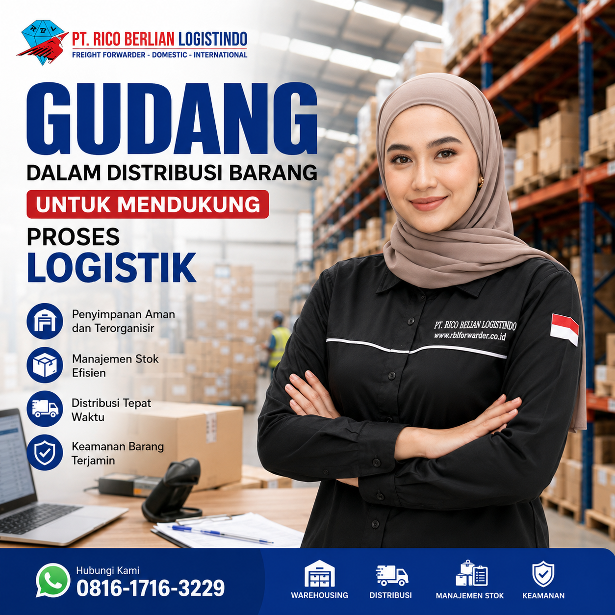 Gudang dalam distribusi barang untuk mendukung proses logistik