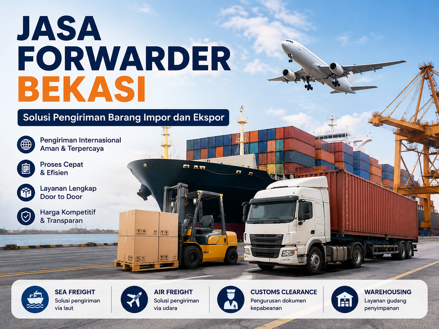 Jasa Forwarder Bekasi untuk pengiriman barang impor