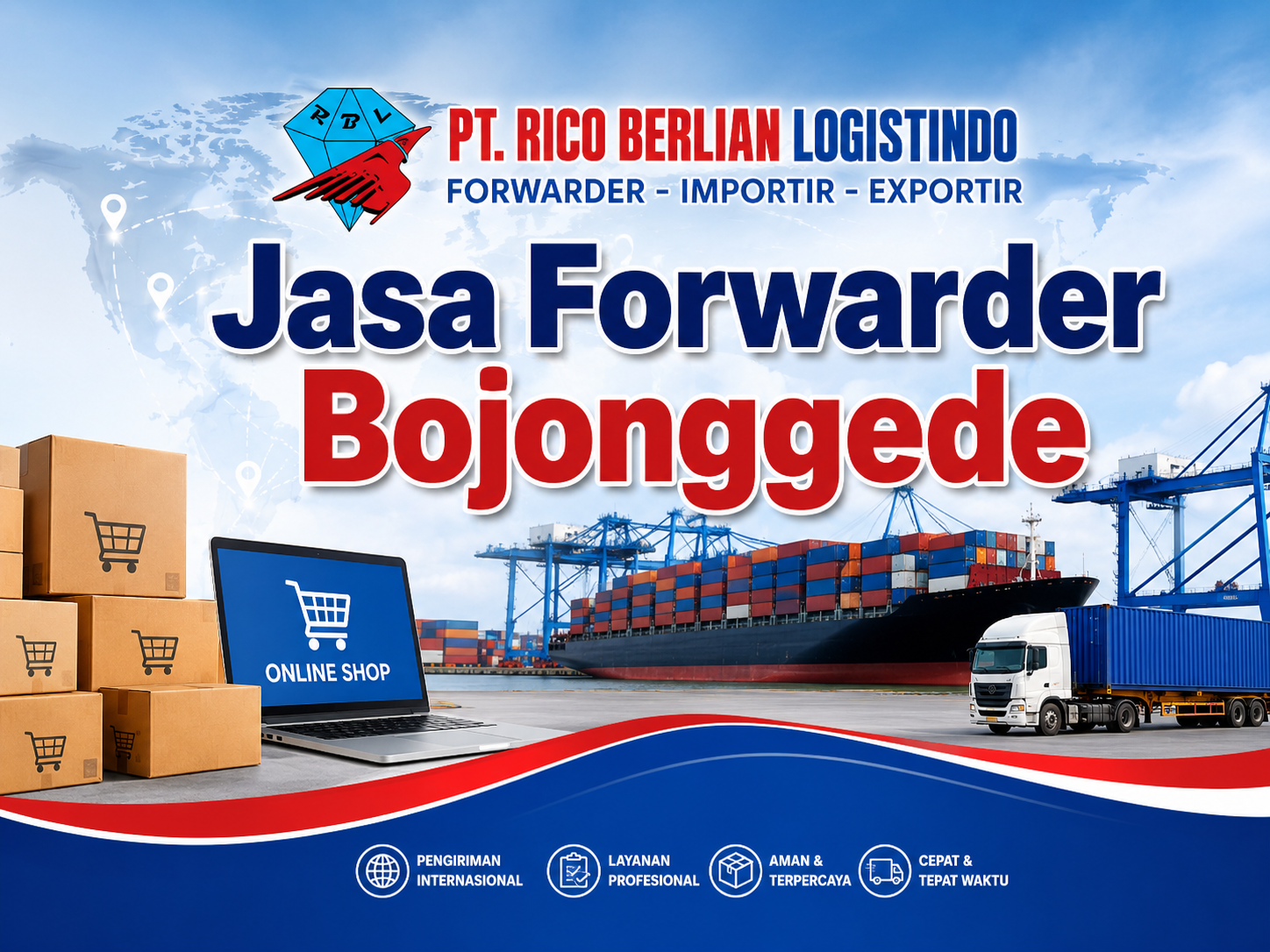 jasa forwarder untuk online shop di Bojonggede