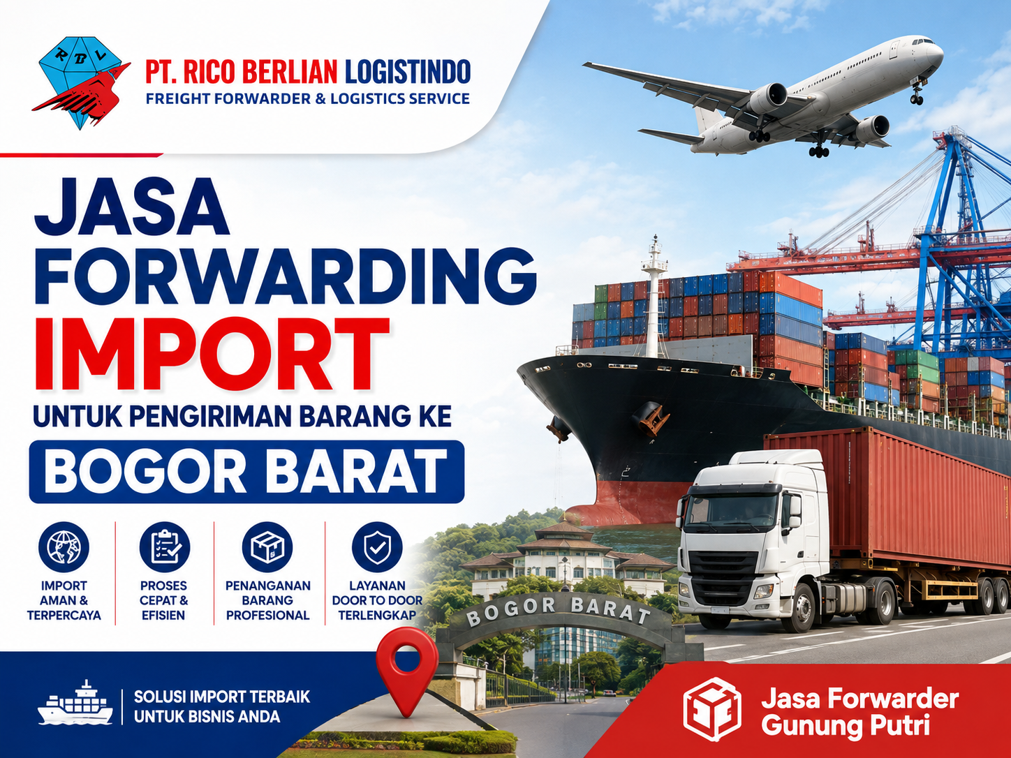 jasa forwarding import untuk pengiriman barang ke Bogor Barat