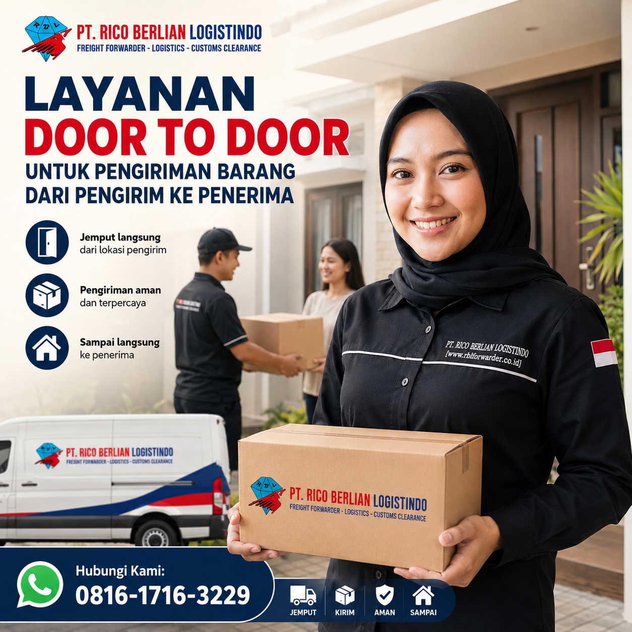 Layanan door to door untuk pengiriman internasional