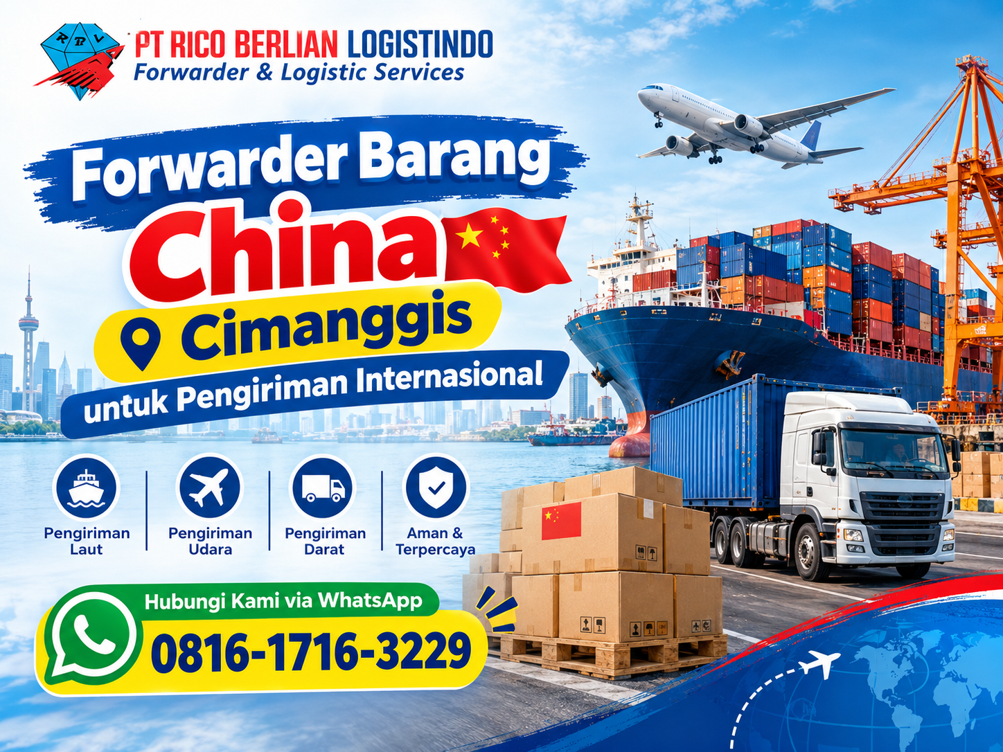 forwarder barang China Cimanggis untuk pengiriman internasional