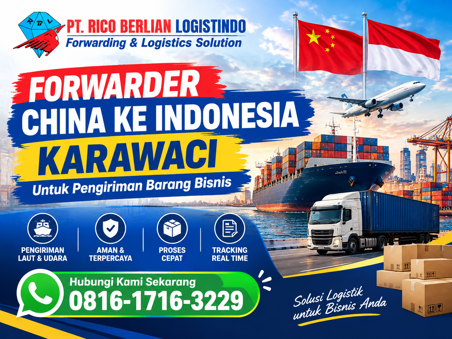 forwarder China ke Indonesia Karawaci untuk pengiriman barang bisnis