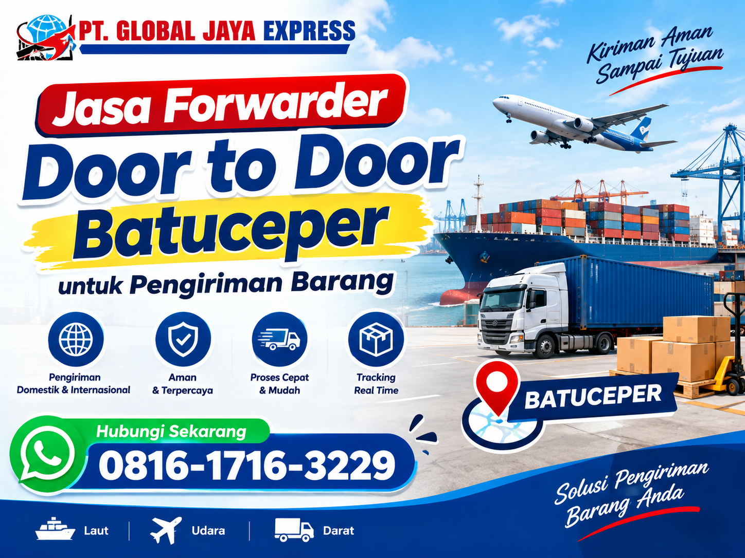 Jasa forwarder door to door Batuceper untuk pengiriman barang