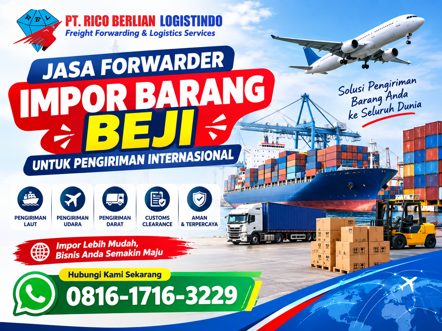jasa forwarder impor barang Beji untuk pengiriman internasional