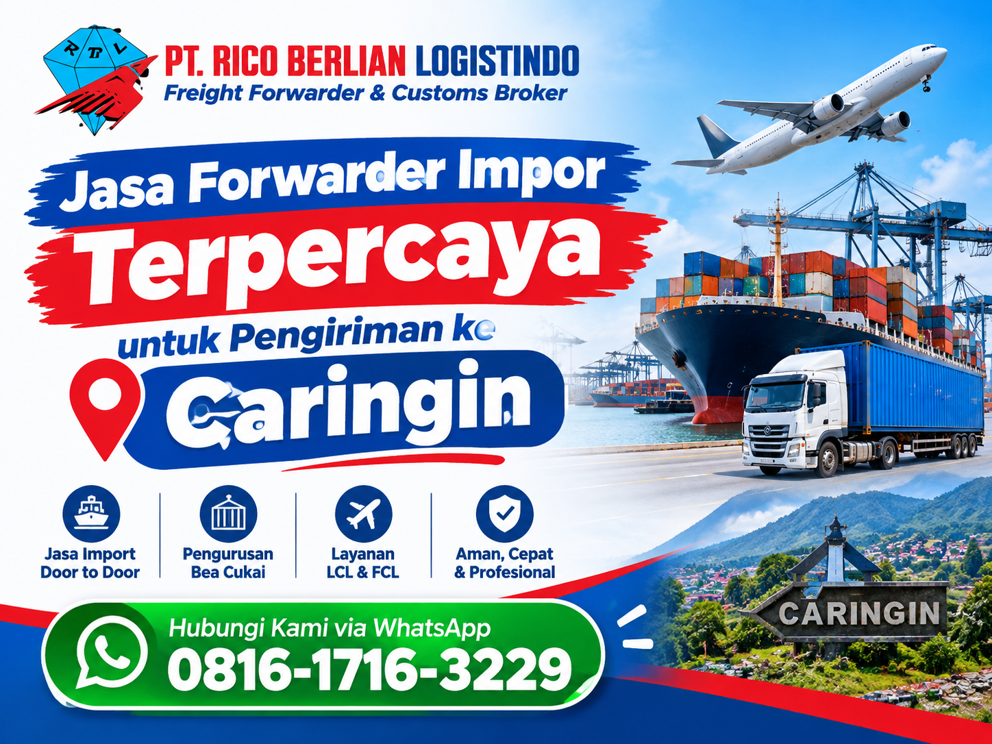 Jasa forwarder impor terpercaya untuk pengiriman ke Caringin