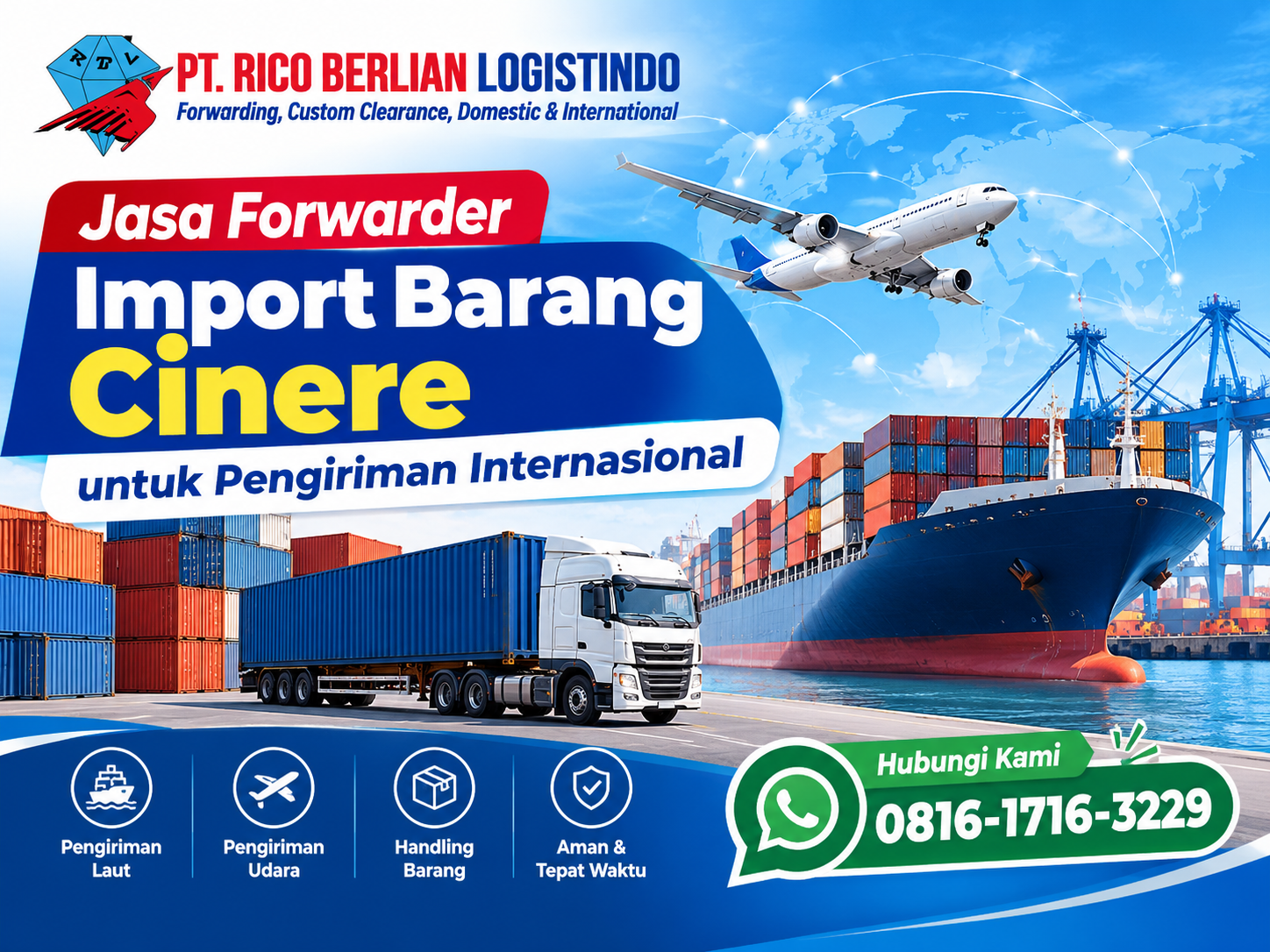 jasa forwarder import barang Cinere untuk pengiriman internasional