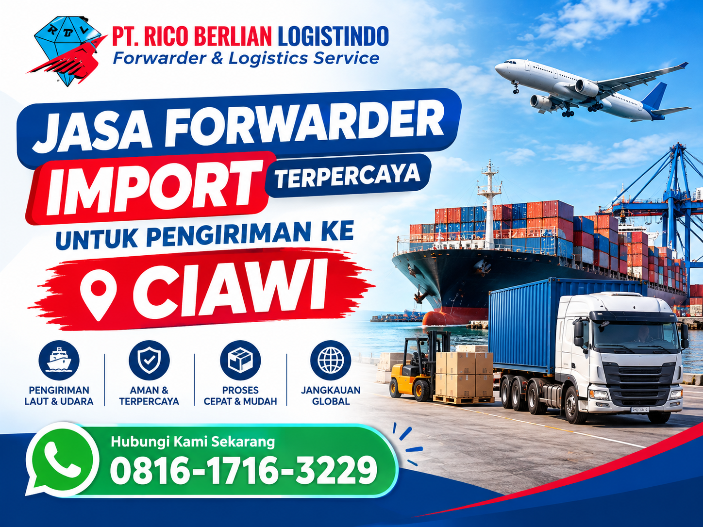 jasa forwarder import terpercaya untuk pengiriman ke Ciawi