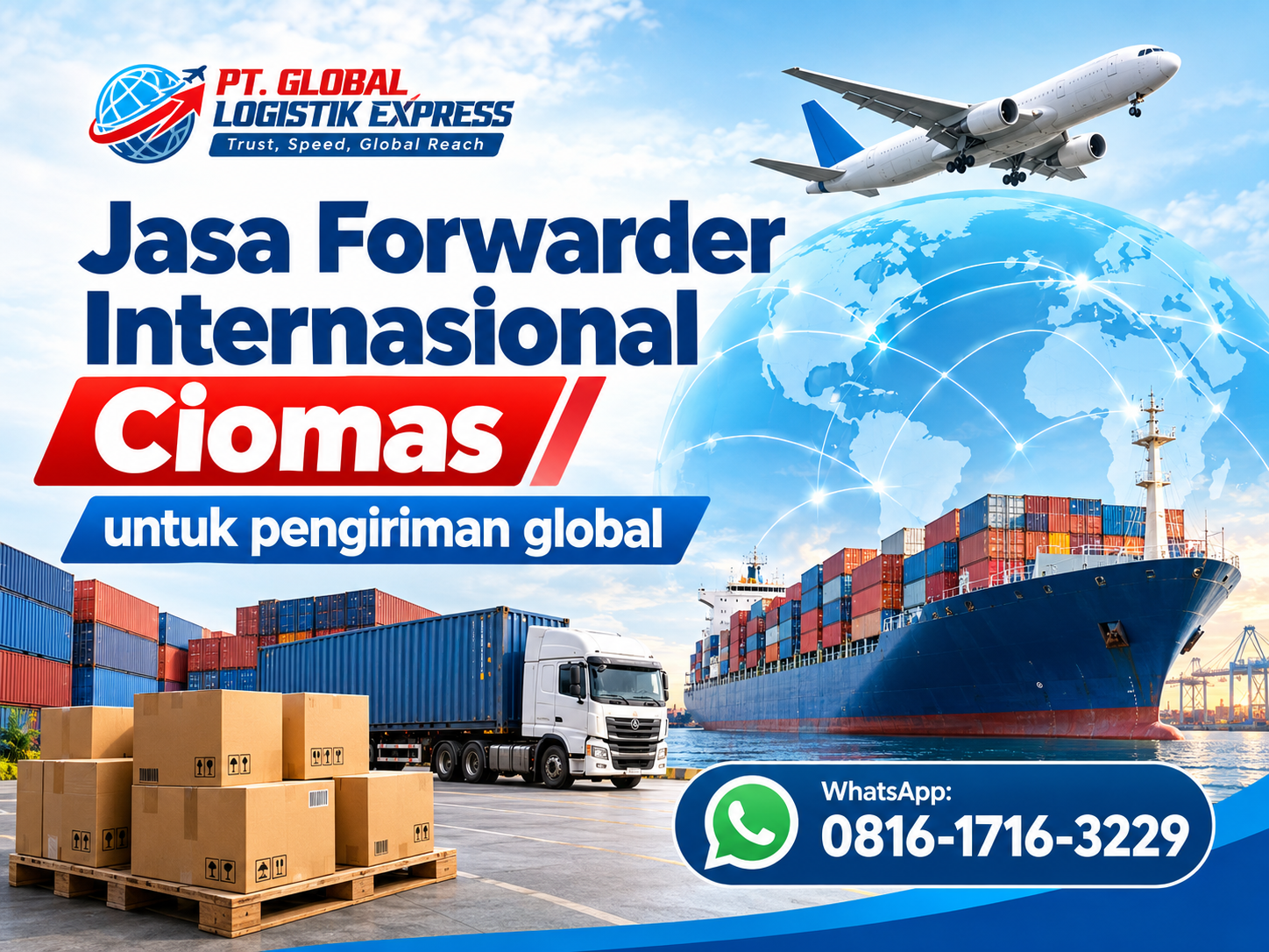 Jasa Forwarder Internasional Ciomas untuk pengiriman global