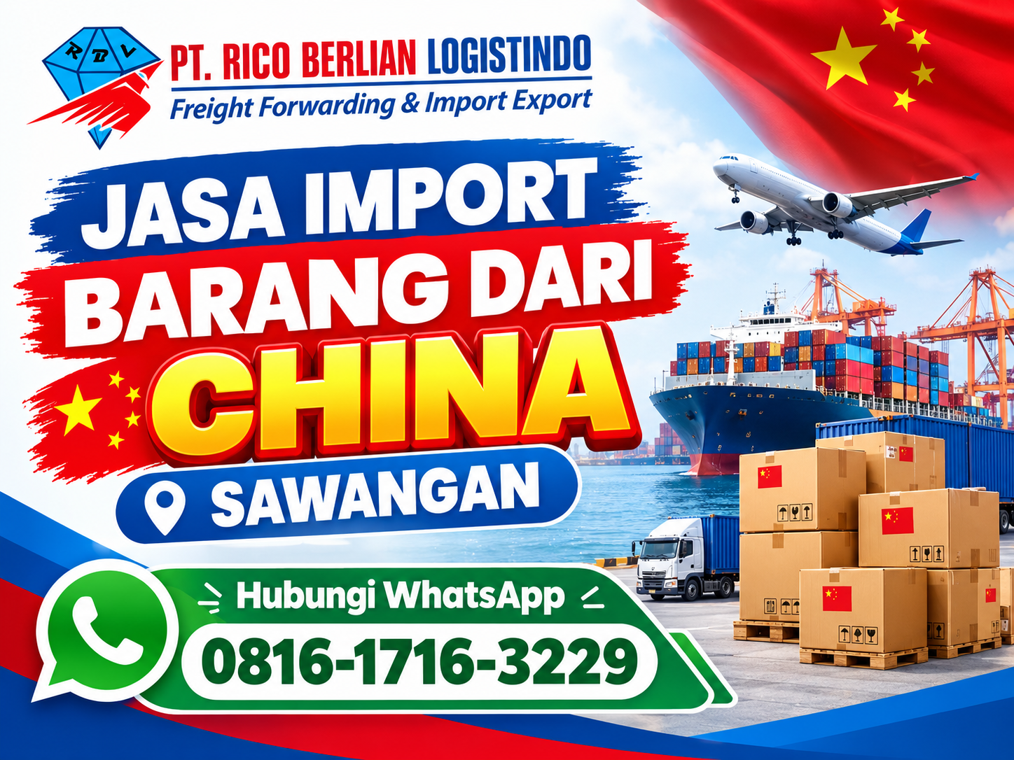 jasa import barang dari China Sawangan