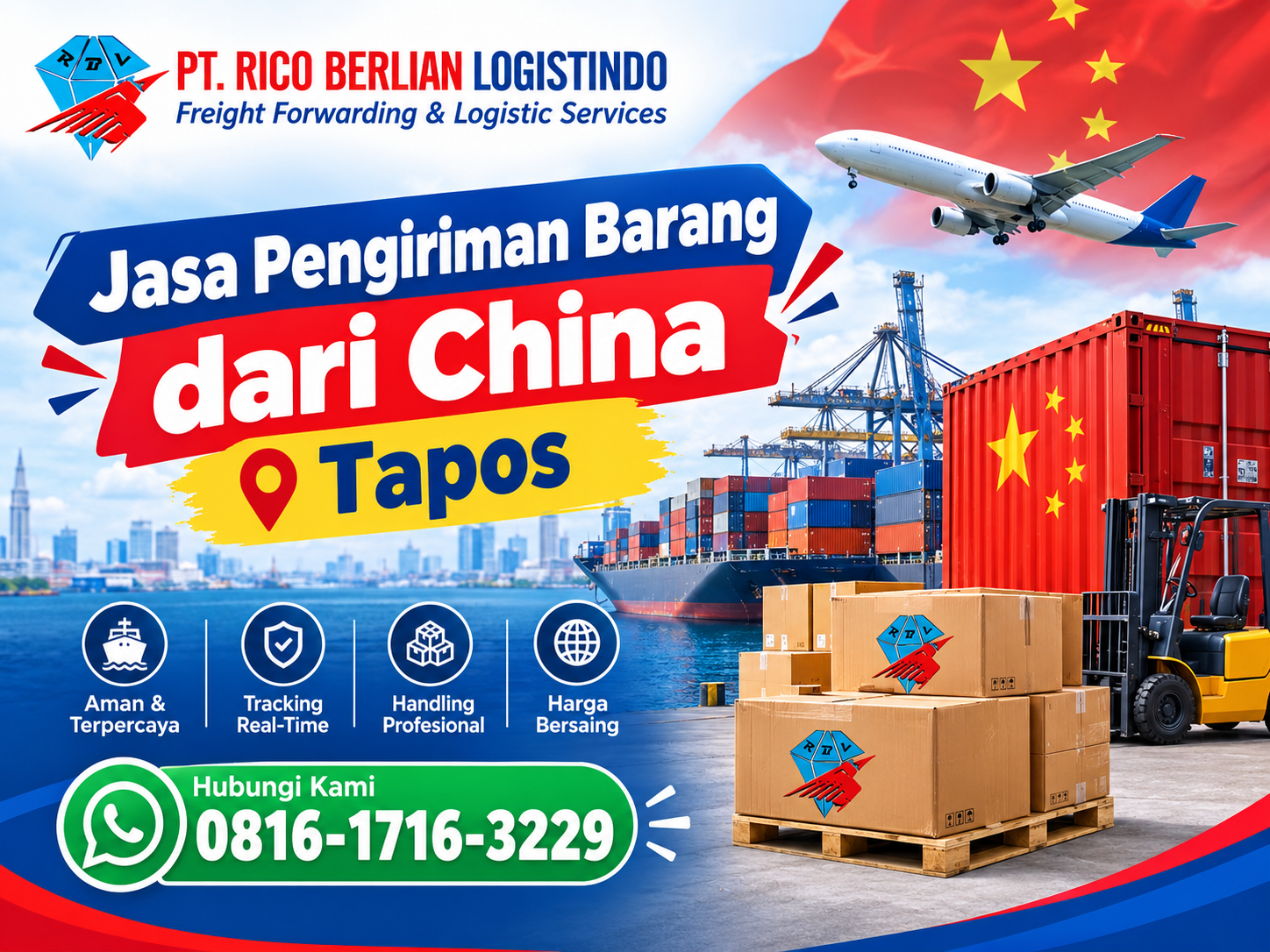 jasa pengiriman barang dari China Tapos