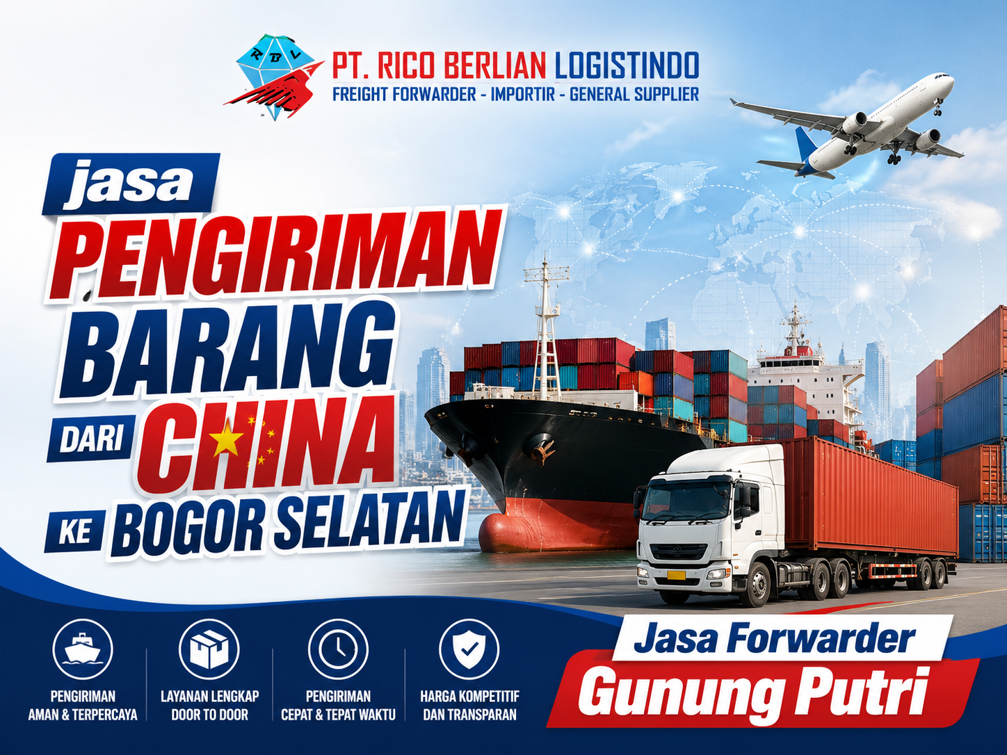 jasa pengiriman barang dari China ke Bogor Selatan