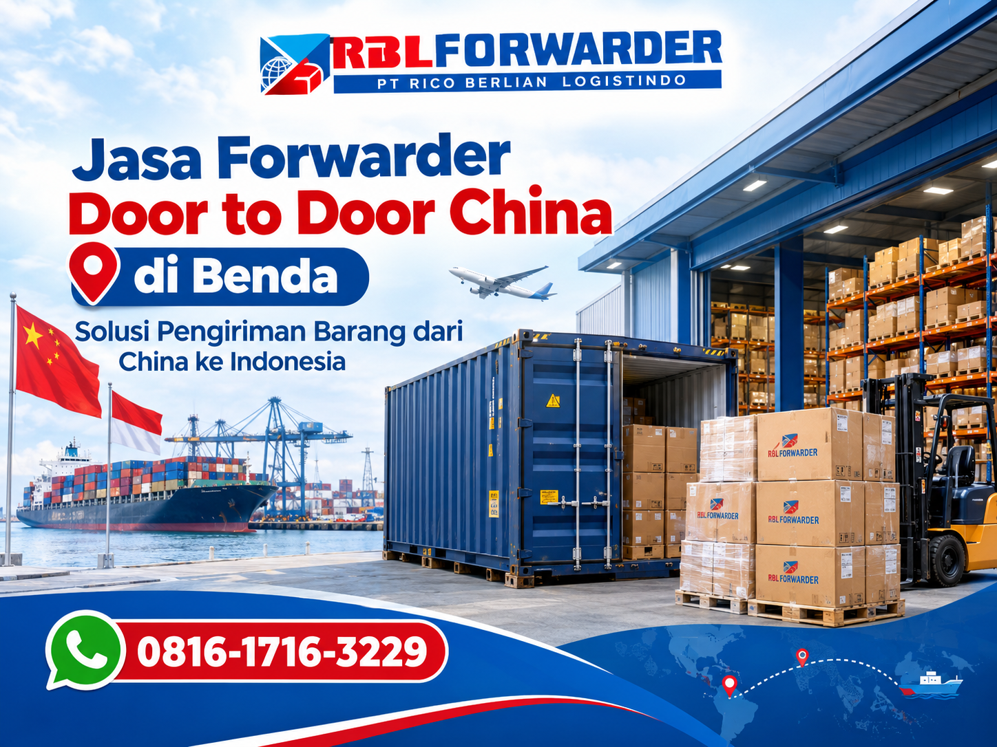 Jasa forwarder door to door China di Benda untuk pengiriman barang